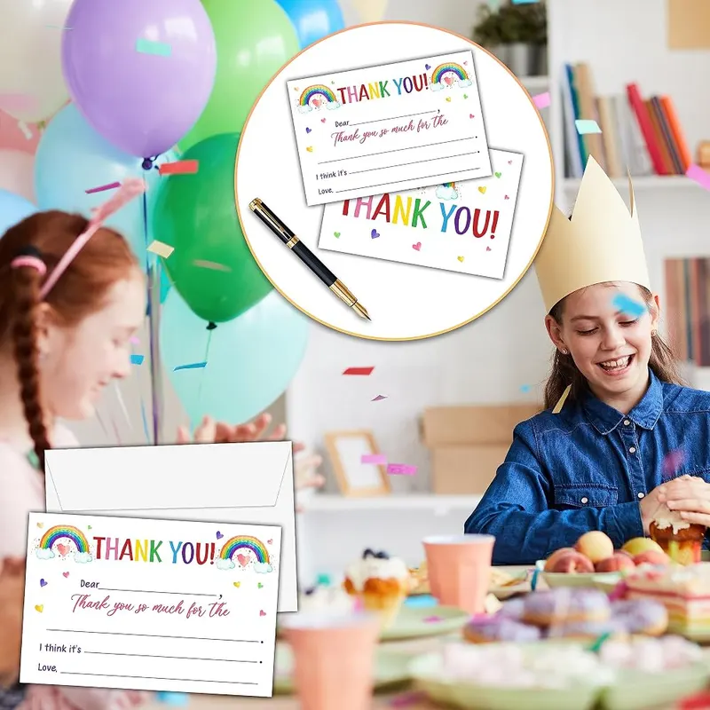 KFNER Boho Rainbow Thank You Cards – product photo 3 of 4