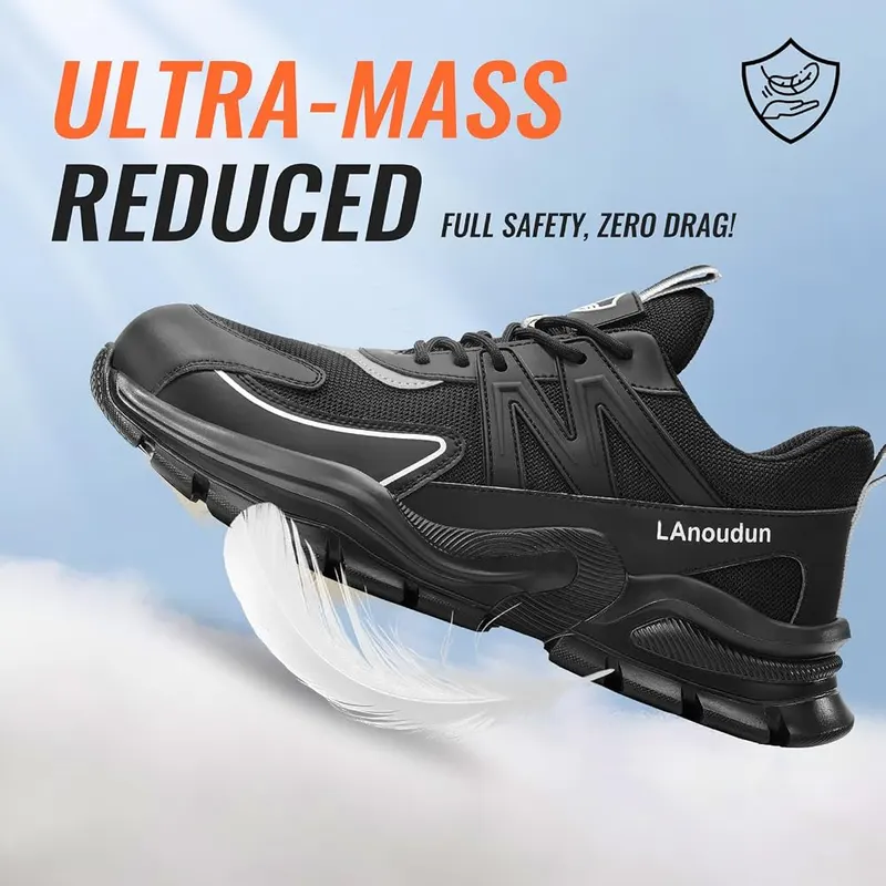 KGJIANDA Steel Toe Shoes – Breathable Lightweight Work Design