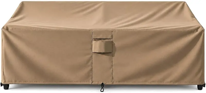 KHOMO GEAR Outdoor Couch Cover Waterproof 3-Seater in Brown