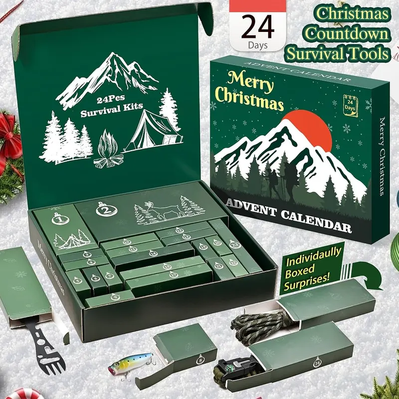 KHOXU Survival Kit Advent Calendar 2026 – Twenty-four daily survival gear surprises