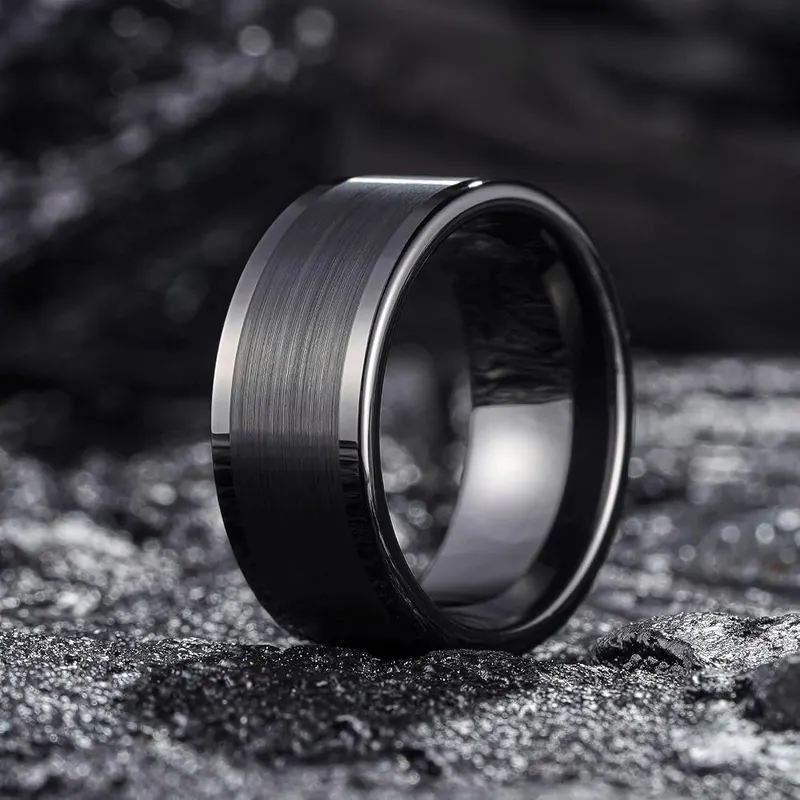 King Will Men Black Tungsten Wedding Band 10mm Size – product photo 2 of 7