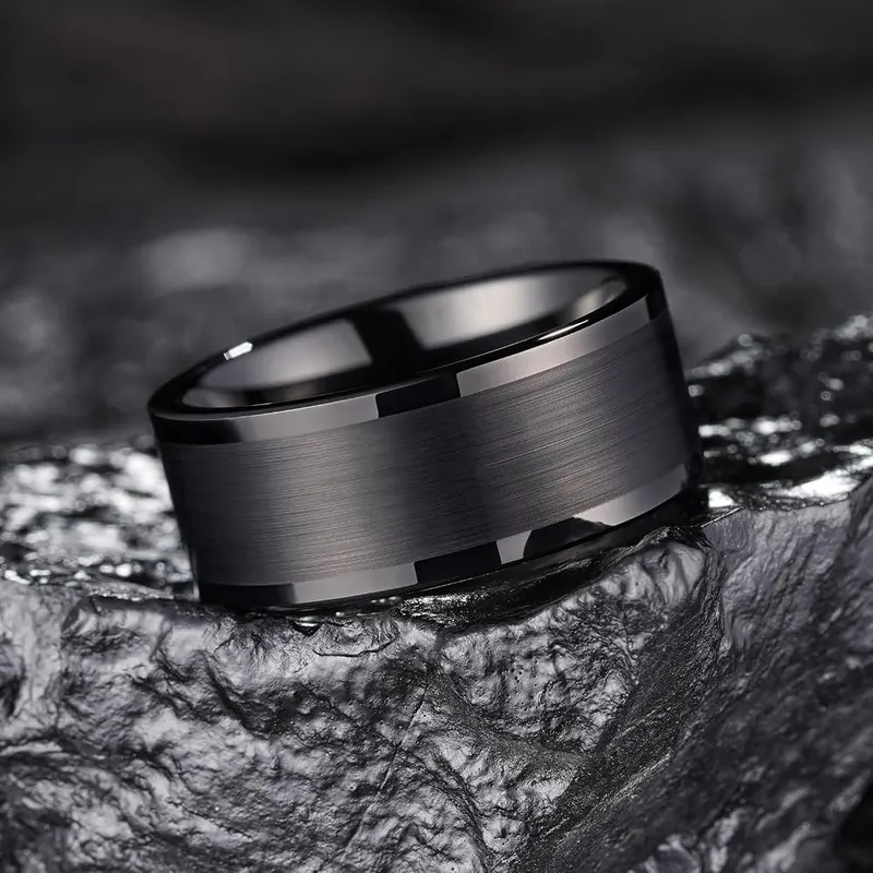 King Will Men Black Tungsten Wedding Band 10mm Size – product photo 3 of 7