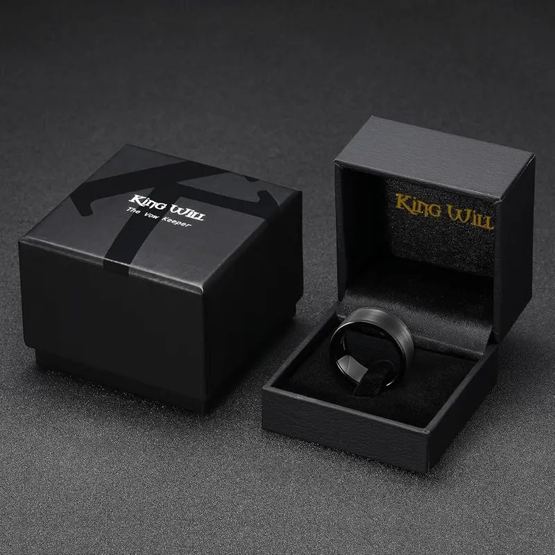 King Will Men Black Tungsten Wedding Band 10mm Size – product photo 6 of 7