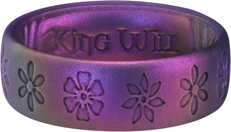 King Will Men Silicone Wedding Band 6.6mm Size – Comfortable Durable Silicone Rings
