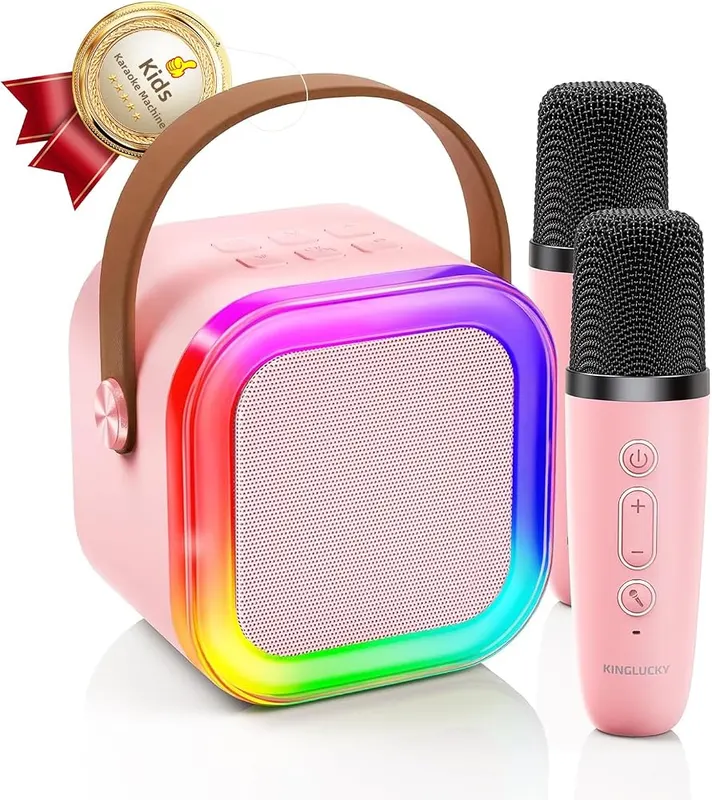 Kinglucky Mini Karaoke Machine in Pink