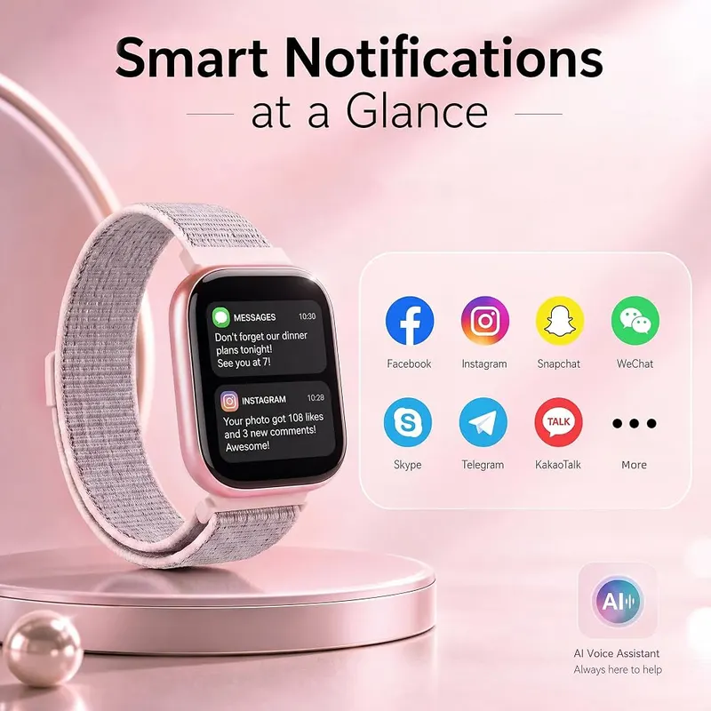 KIPTUMTEK Smart Watch for Women IP67 – Seamless Compatibility & Multi-Functionality