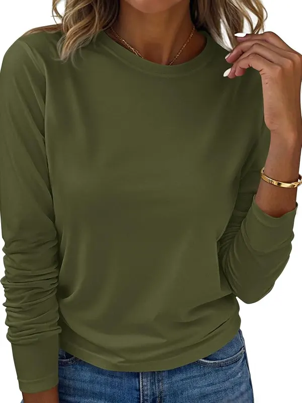 KIRUNDO Long Sleeve Shirts in Army Green