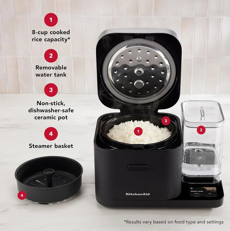 KitchenAid 8 Cup Grain and Rice Cooker – Easy to use touchscreen makes it easy
