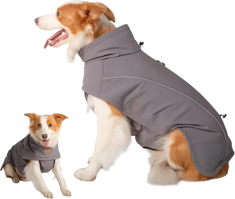 KITVAMREX Dog Coat Warm Dog Winter Coat Grey X-Large in Grey