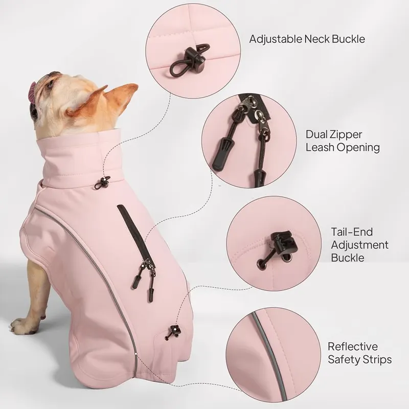 KITVAMREX Dog Coat Warm Dog Winter Coat Grey X-Large – Triple-Shield Protection
