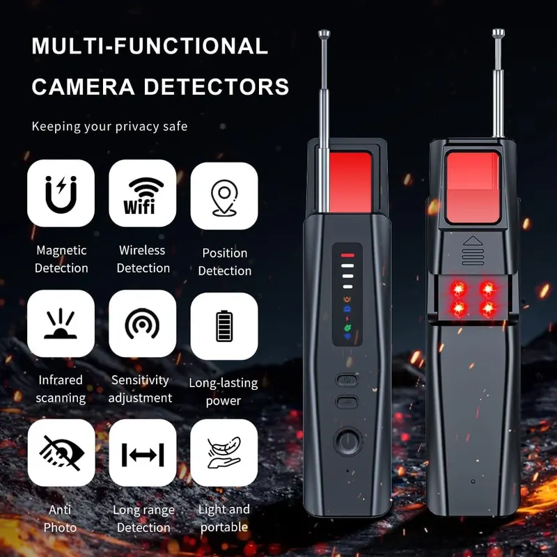 KKWXTOP 2026 Hidden Camera Detectors GPS Detector – 5-in-1 Multi-Mode Hidden Camera Detector