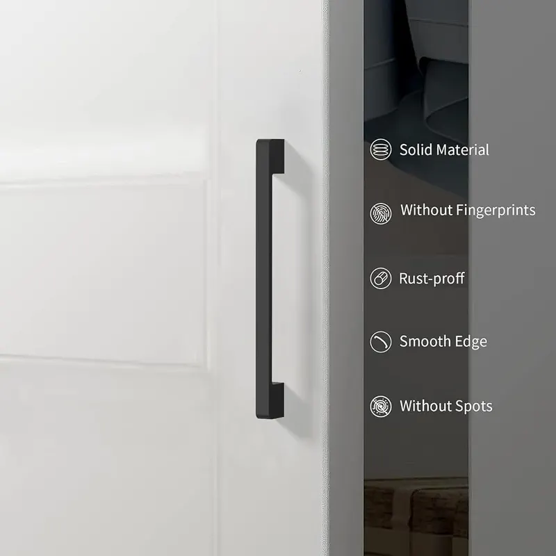 KNOKLOCK 10 Pack 5 Inch – Cabinet Pulls Dimensions - Center of Hole (CC)