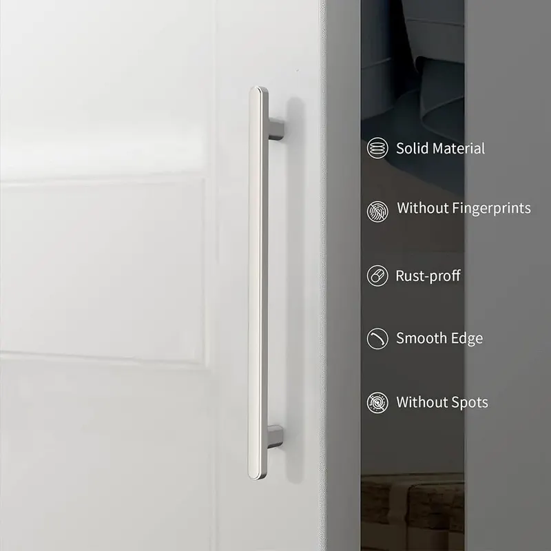 KNOKLOCK 10 Pack 6.3 Inch Brushed Satin Nickel 6.3″/160MM Hole Center – product photo 3 of 7