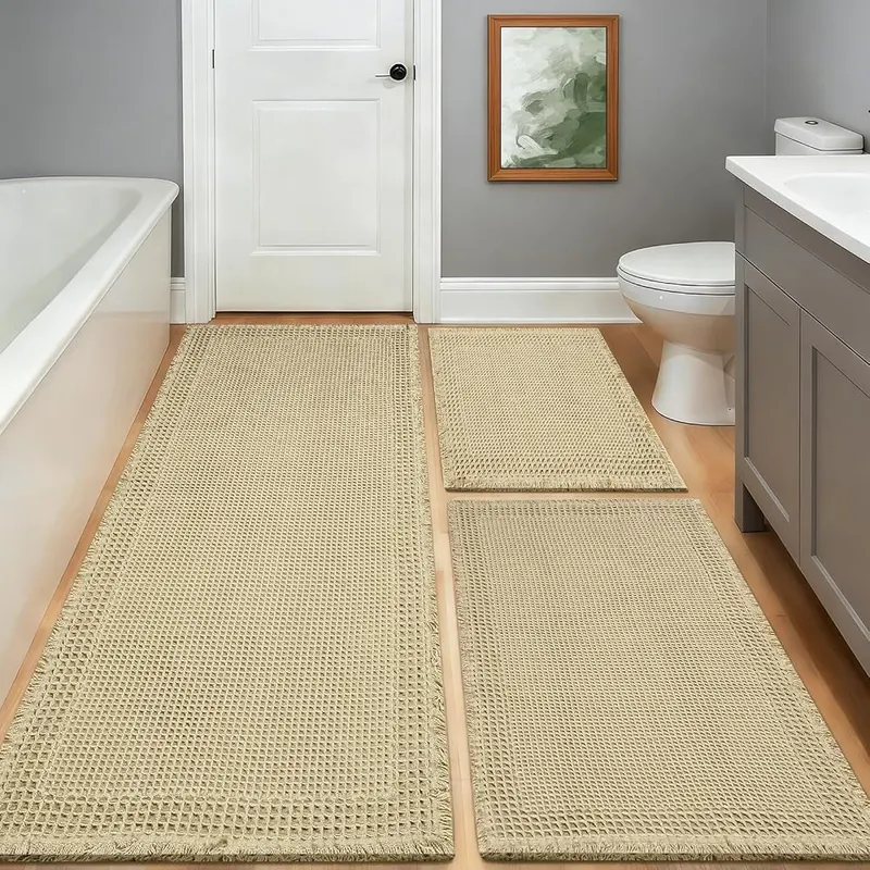KOBIONE Waffle Bath Mat