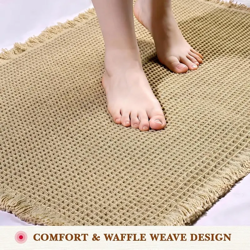 KOBIONE Waffle Bath Mat – Care Instructions