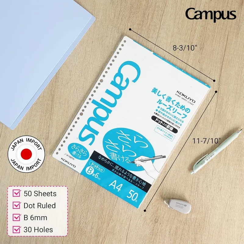 Kokuyo Campus Loose Leaf Paper – Smooth Writing Experience
