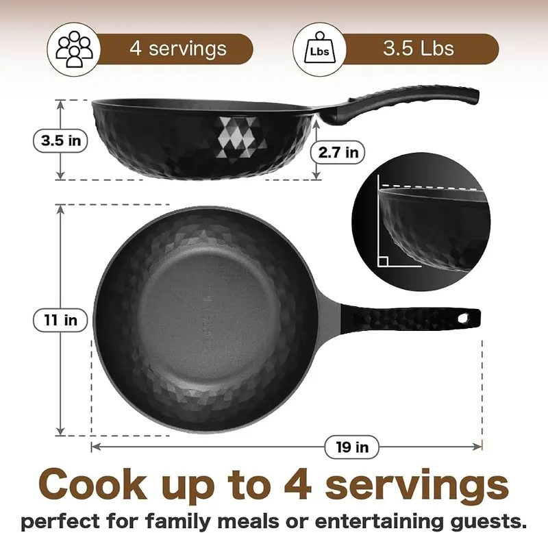 KOREA KING Diamond X Premium Non Stick Wok Pan – product photo 7 of 7