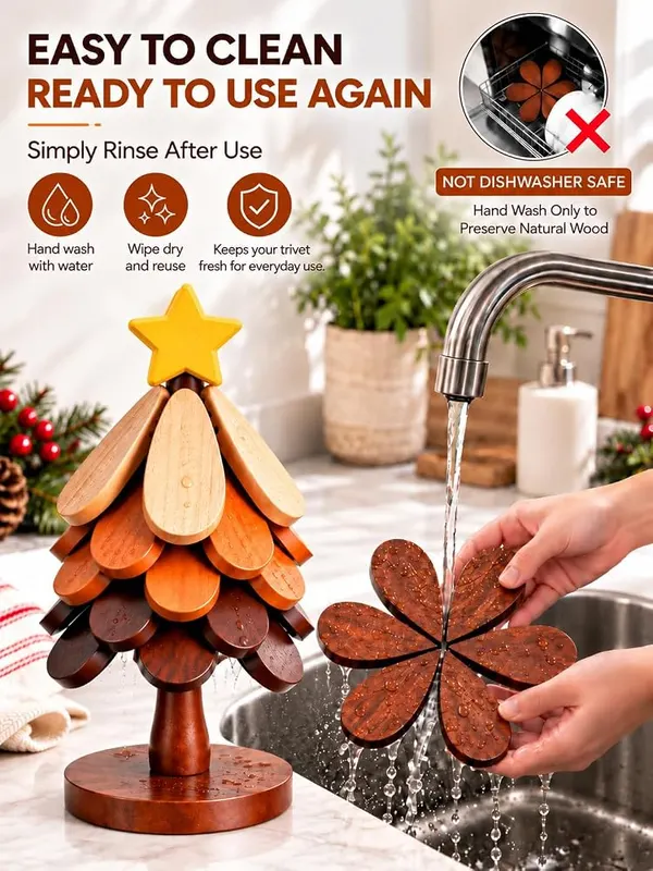KOWINDA Christmas Tree Coasters Set of 5 Yellow – Yellow finish option