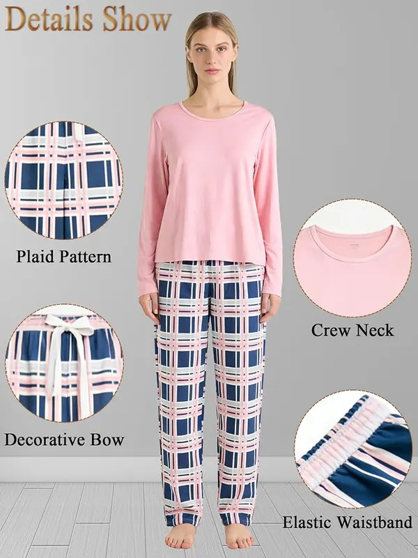 KROFZOPW Pajamas – Chic Plaid Pants
