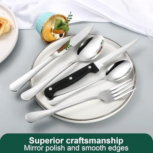 KUIHT 24-Piece Silver Silverware Set – Care Instructions