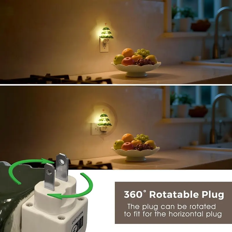 L LOHAS LED Christmas Tree Night Light 3000K – Simple on-off switch