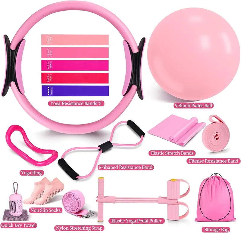 laapee Pilates Essentials Kit – 15-piece Pilates starter set