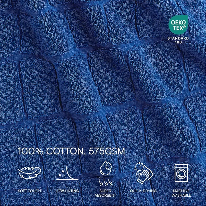 Lacoste Croc Scale 100% Cotton Bath Washcloths – PREMIUM 100% COTTON - Crafted from high-quality natural