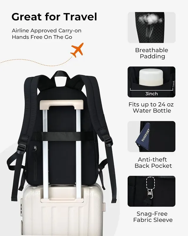 LAIMEIWEE Lightweight Soft Touch Backpack – Padded S-curve mesh straps