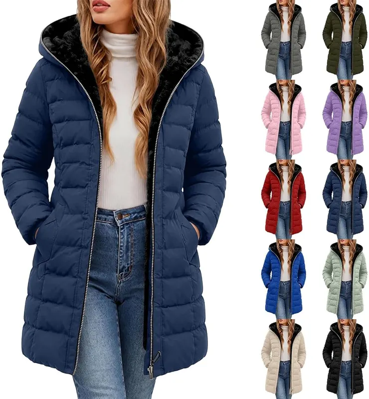 Lainyong Plus Size Jackets in Dark Blue