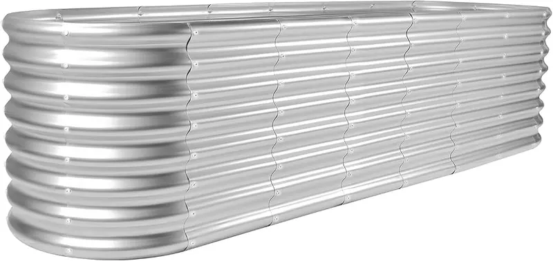 Land Guard 8×2×2ft Galvanized Raised Garden Bed Kit