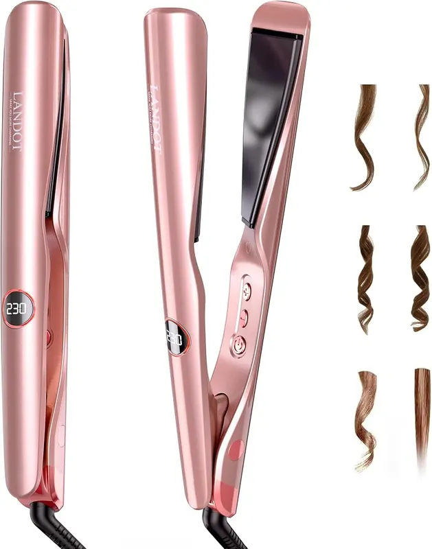 LANDOT 2 in 1 Hair Straightener in Rose Gold