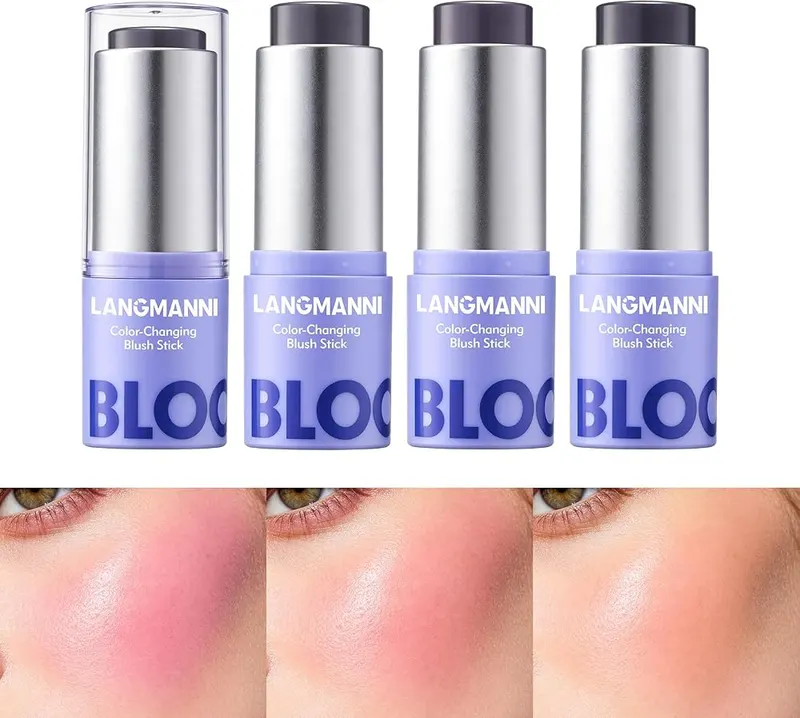 LANGMANNI Color Changing Blush Stick 3 Pack in #01+02+03 3 Shades Set