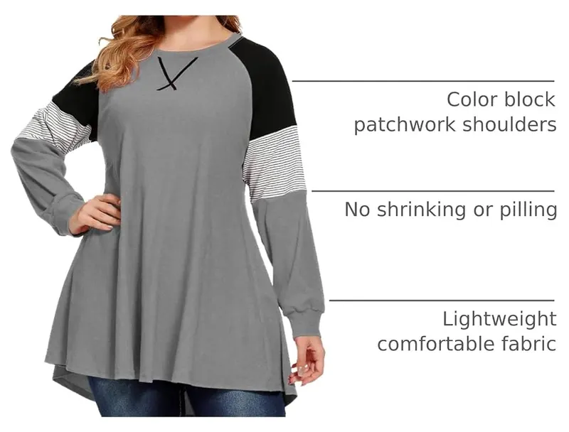 LARACE Plus Size Tops Women Pullover Sweatshirt – product photo 4 of 7