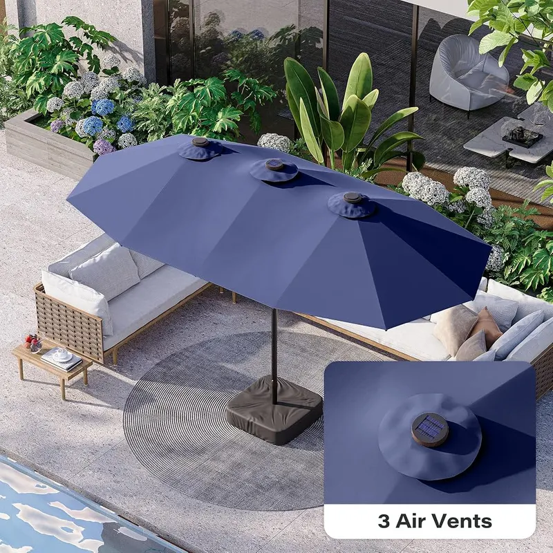 LAUSAINT HOME 13ft Large Double Sided Patio Umbrella – product photo 9 of 9