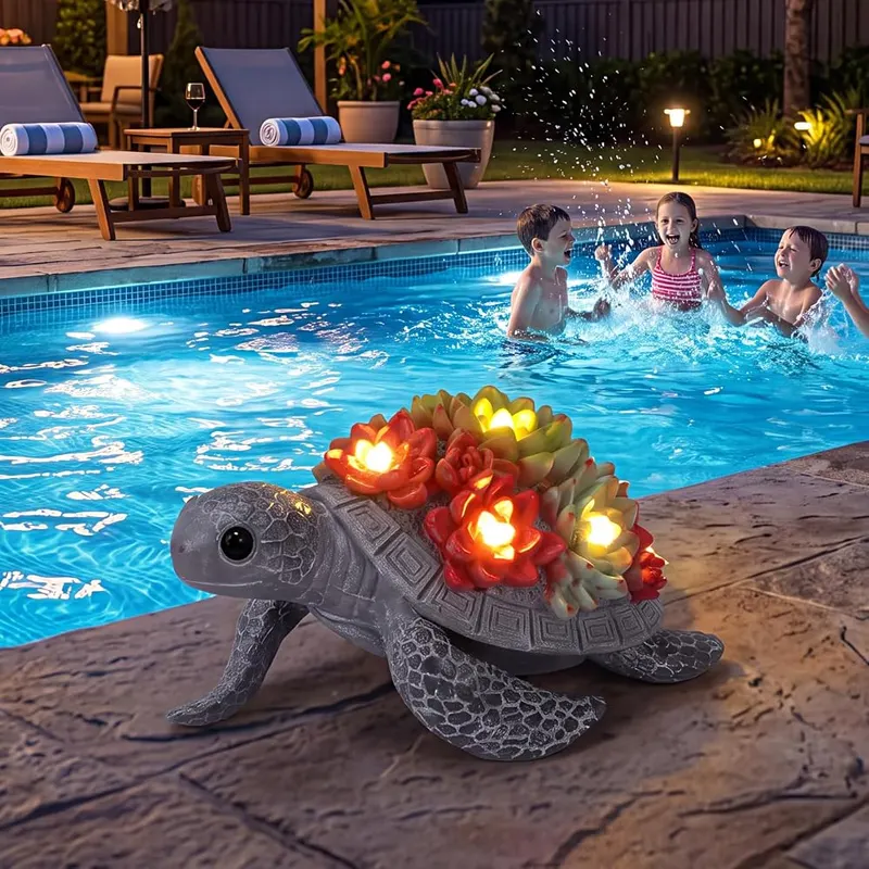 Lavezee Solar Turtle Garden Decor – Charges in about 6 to 8 hours