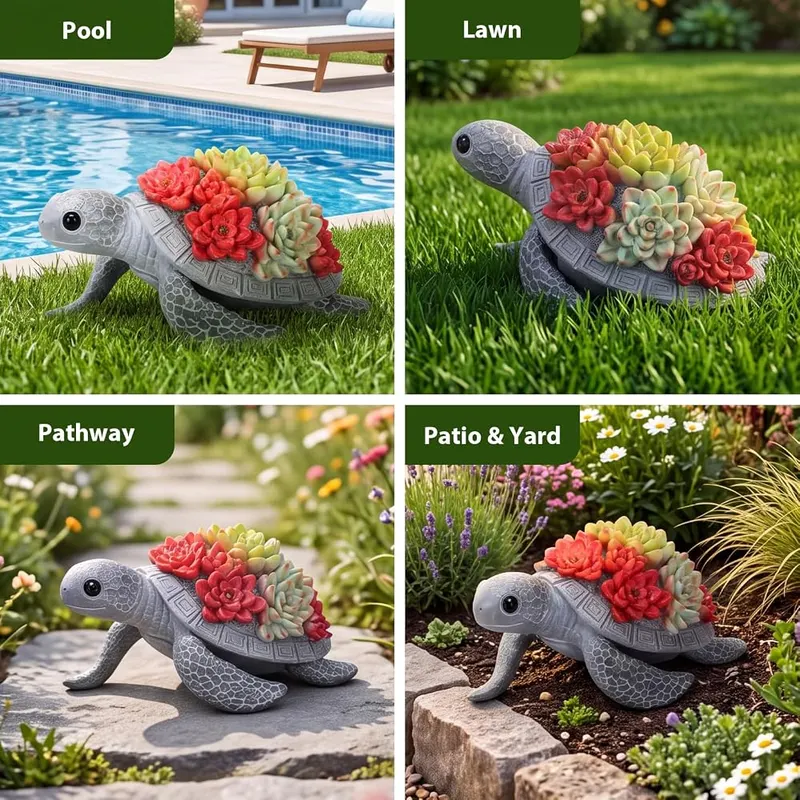 Lavezee Solar Turtle Garden Decor – Indoor or outdoor placement