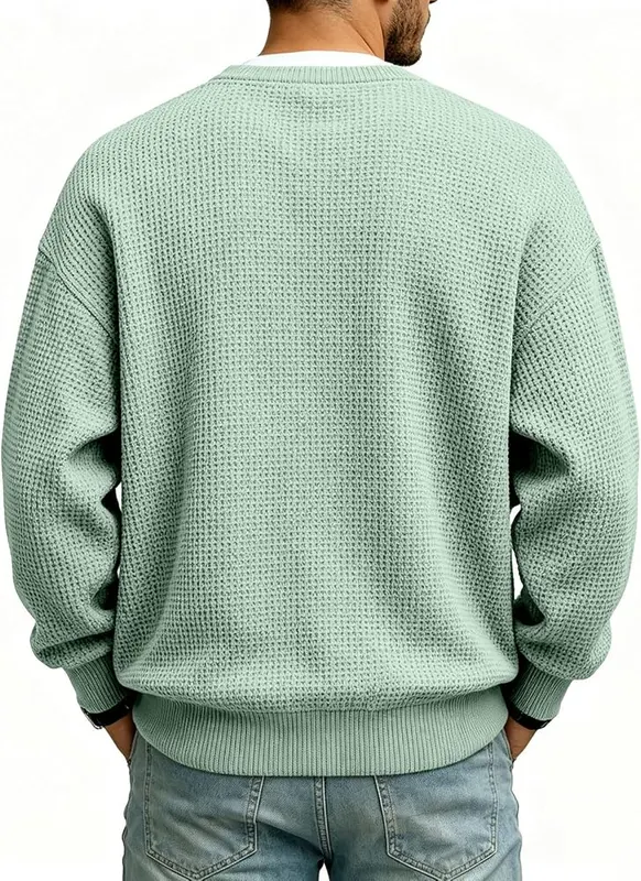 moolBeko Layered Waffle Tee Men Comfort Long I003-light Green – product photo 7 of 7