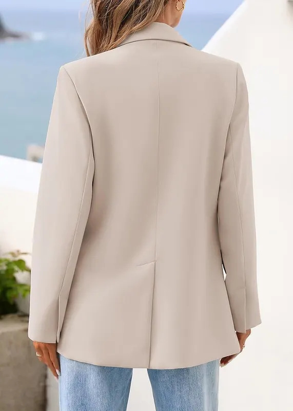 Lazysmile Blazers Apricot – Long sleeve women's blazer