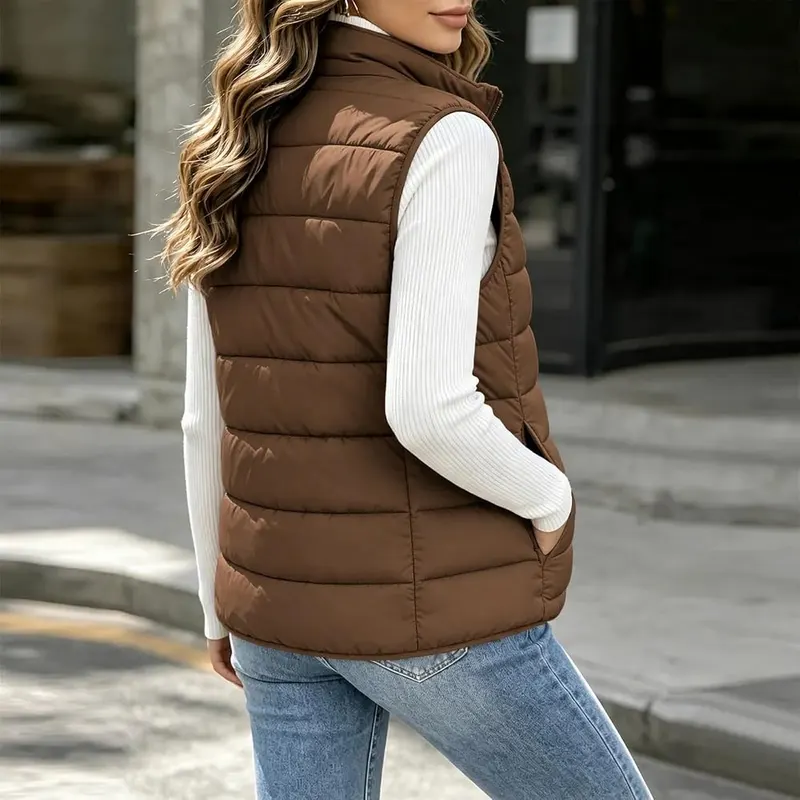 LcniniSu Puffer Vests Brown Medium – Material