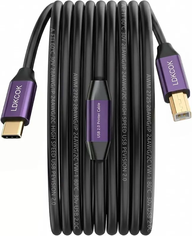 LDKCOK USB B to USB C Printer