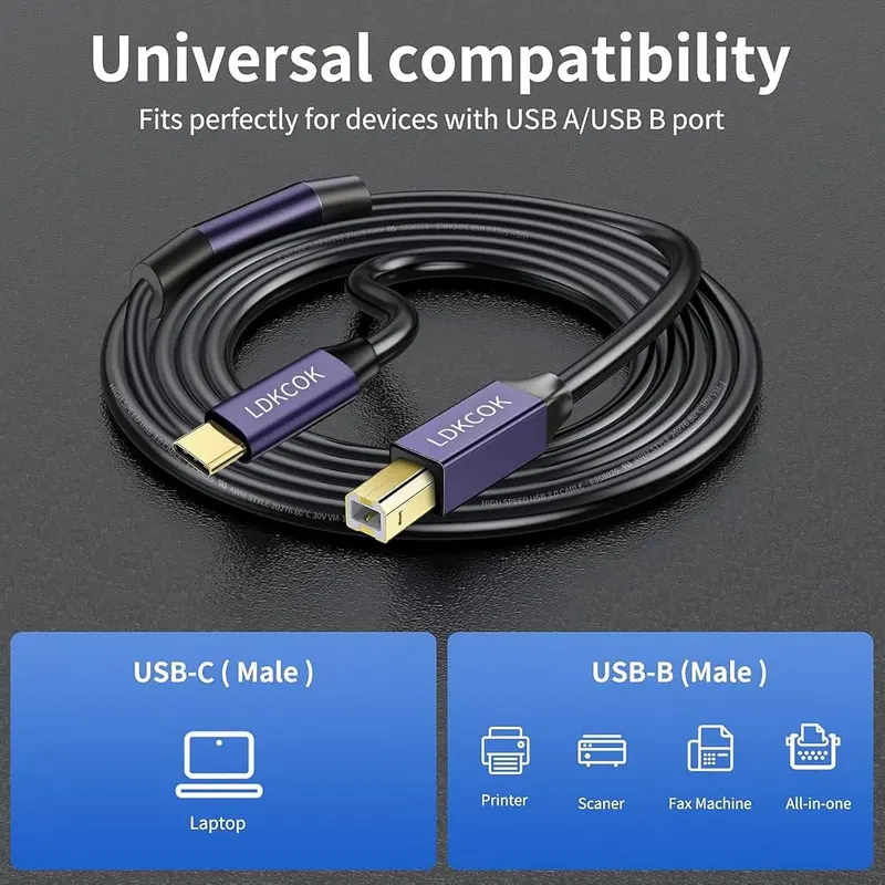 LDKCOK USB B to USB C Printer – product photo 2 of 7