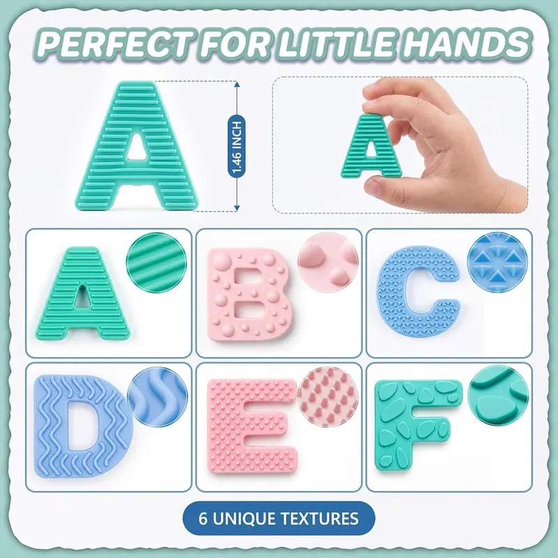 Leesgel Silicon Alphabet Magnets – Magnetic Alphabet Letters Set:​ Includes 26 uppercase letters