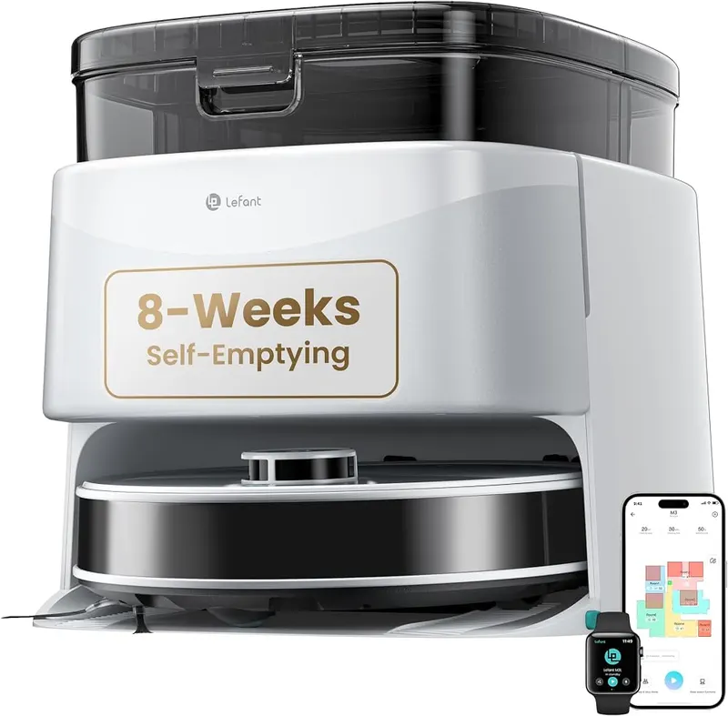 Lefant Robot Vacuum and Mop M3 in Pearl White