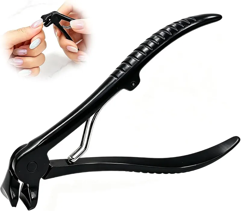 LEPULER S2 Steel Long Handle Toenail Clippers in Black