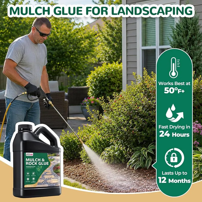 LET’S RESIN Strong Mulch Glue – Permeable bond lets water through