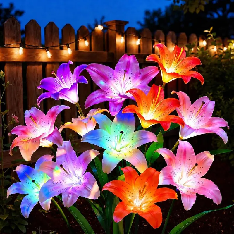 LETMY Solar Flower Lights in New Lily