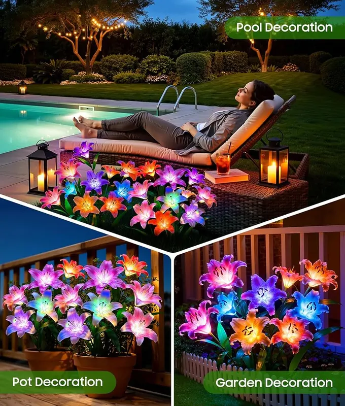 LETMY Solar Flower Lights – product photo 7 of 9