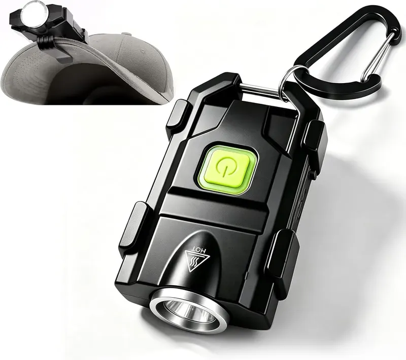 lexall H8 Keychain Flashlight in Midnight Black