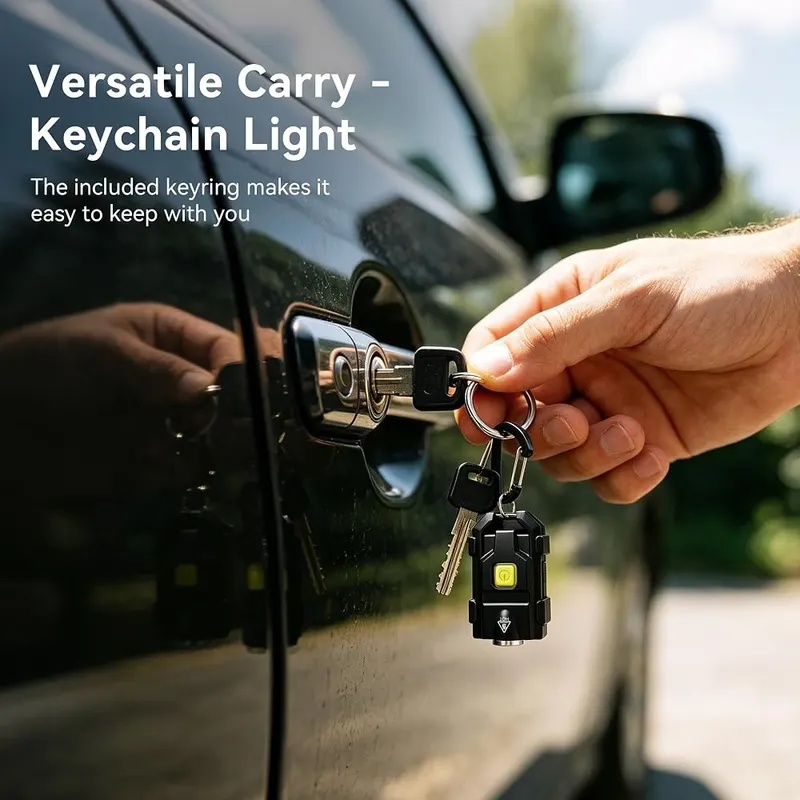 lexall H8 Keychain Flashlight – Aluminum Body & Glow Button