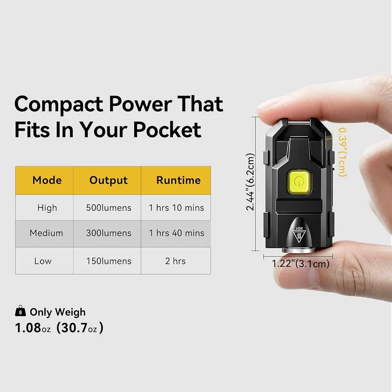 lexall H8 Keychain Flashlight – Designed for Professional & Business Use